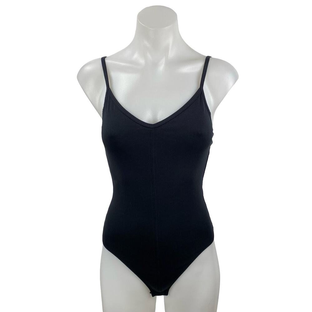 Everlane Women's Black Sleeveless V Neck Camisole Tank Shapewear Bodysuit Top XS